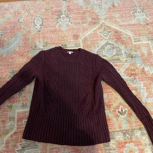 Gap Burgundy Cableknit Sweater